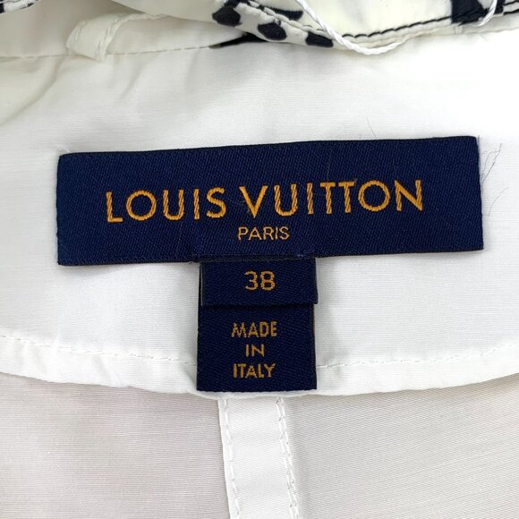 Louis Vuitton Womens White Hooded Jacket W/ Monogram Print Details - Picture 5 of 8